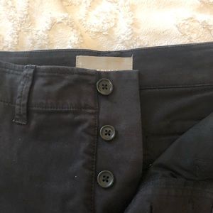 Black cropped khakis